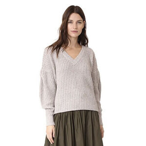 Madewell Crop Sweater XS tan knit slouchy